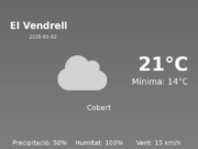 Predicció meteorològica: El Vendrell, 2 de Maig de 2026