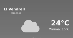 Previsió de l’AEMET a El Vendrell avui 5 de Juny de 2026